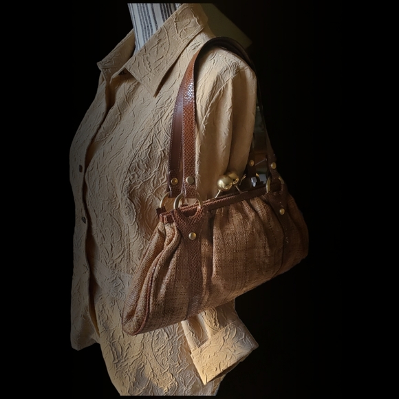 Coldwater Creek Unique Faux Suede Textured Top 3/4 Sleeve Size M - Picture 9 of 10